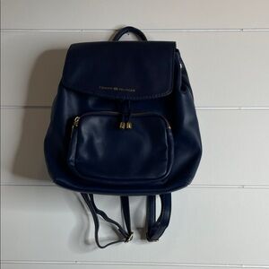 Tommy Hilfiger Deep Navy Faux-Leather Backpack